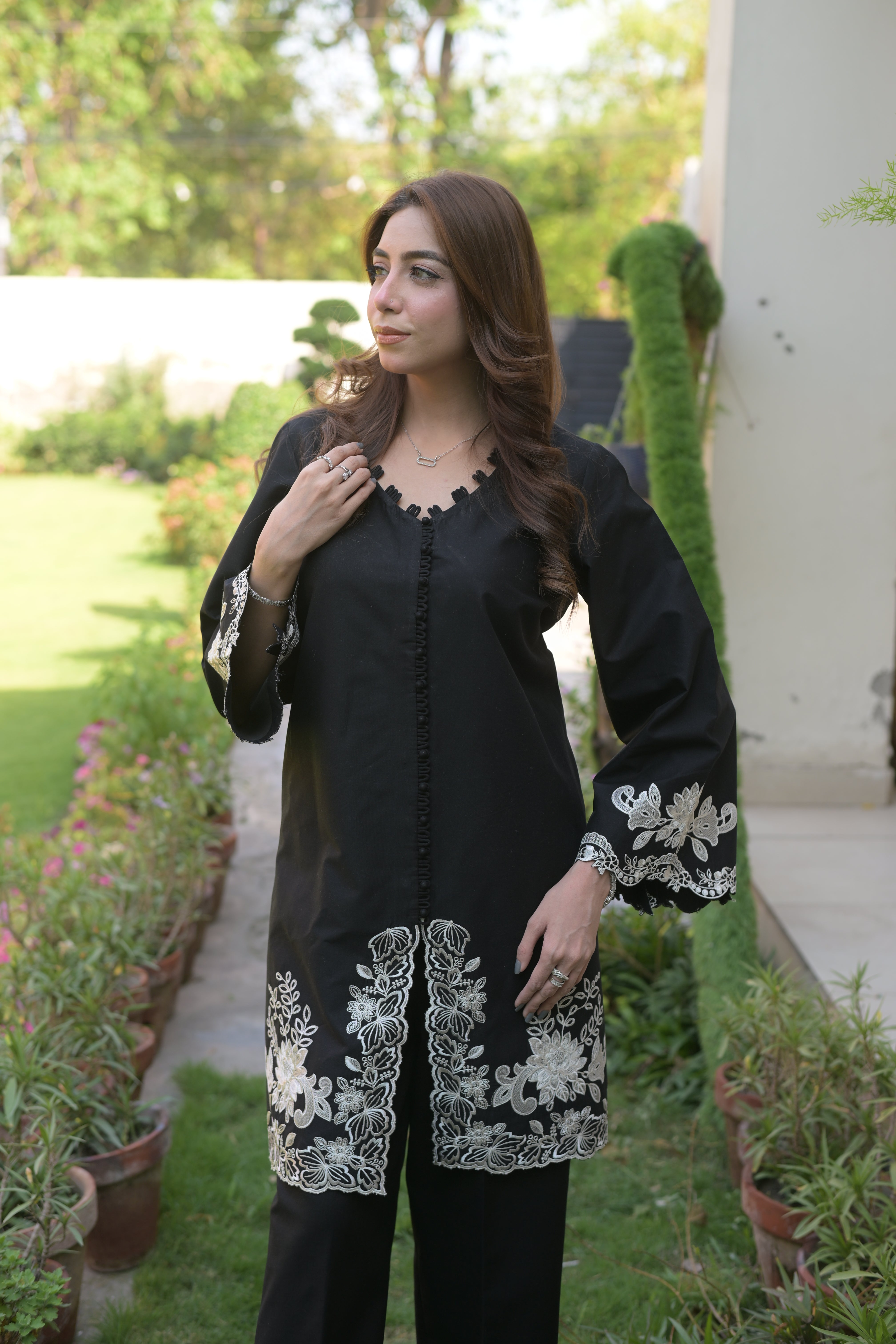 Miraal Black - Luxe Embroidered Co-ord Set
