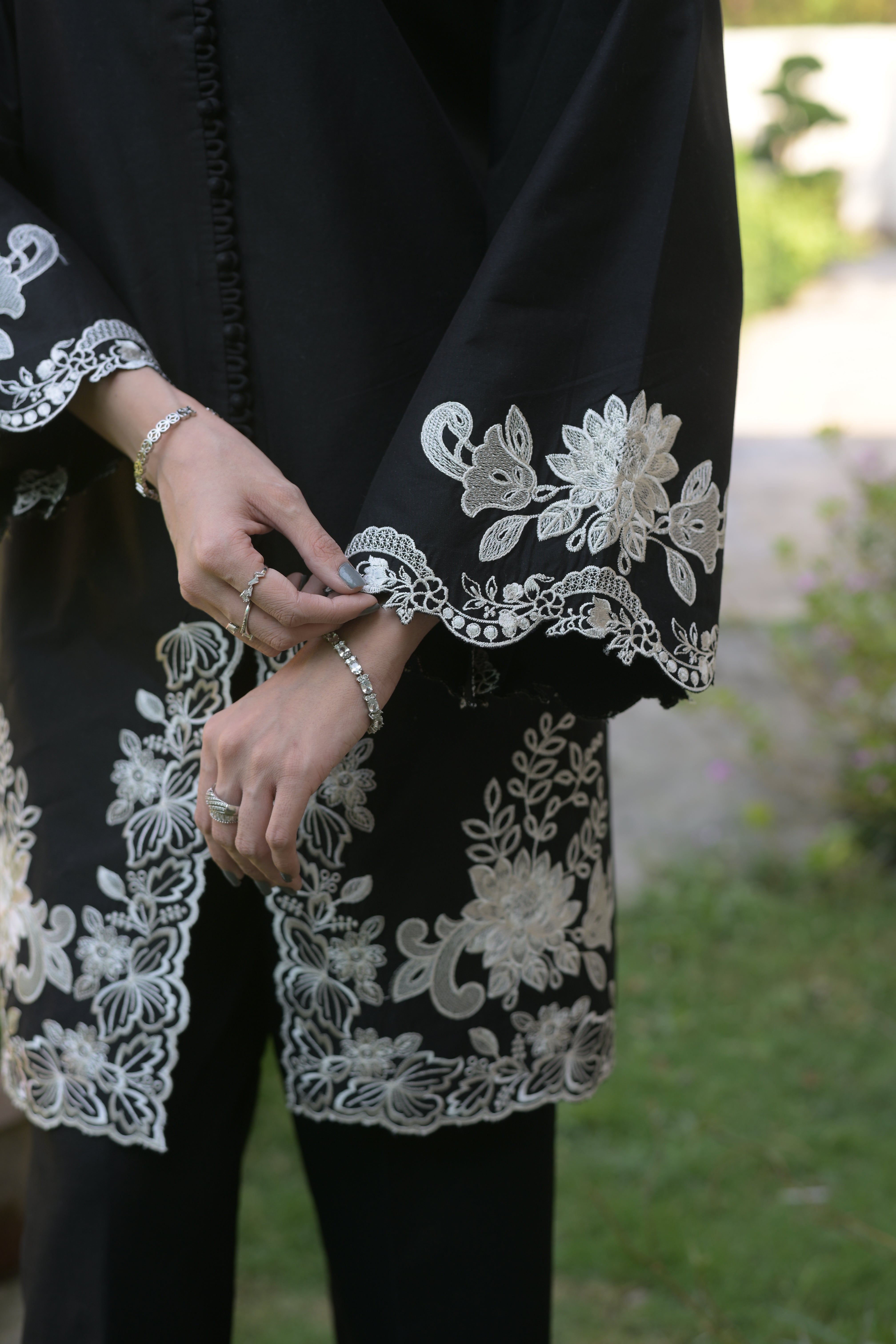 Miraal Black - Luxe Embroidered Co-ord Set