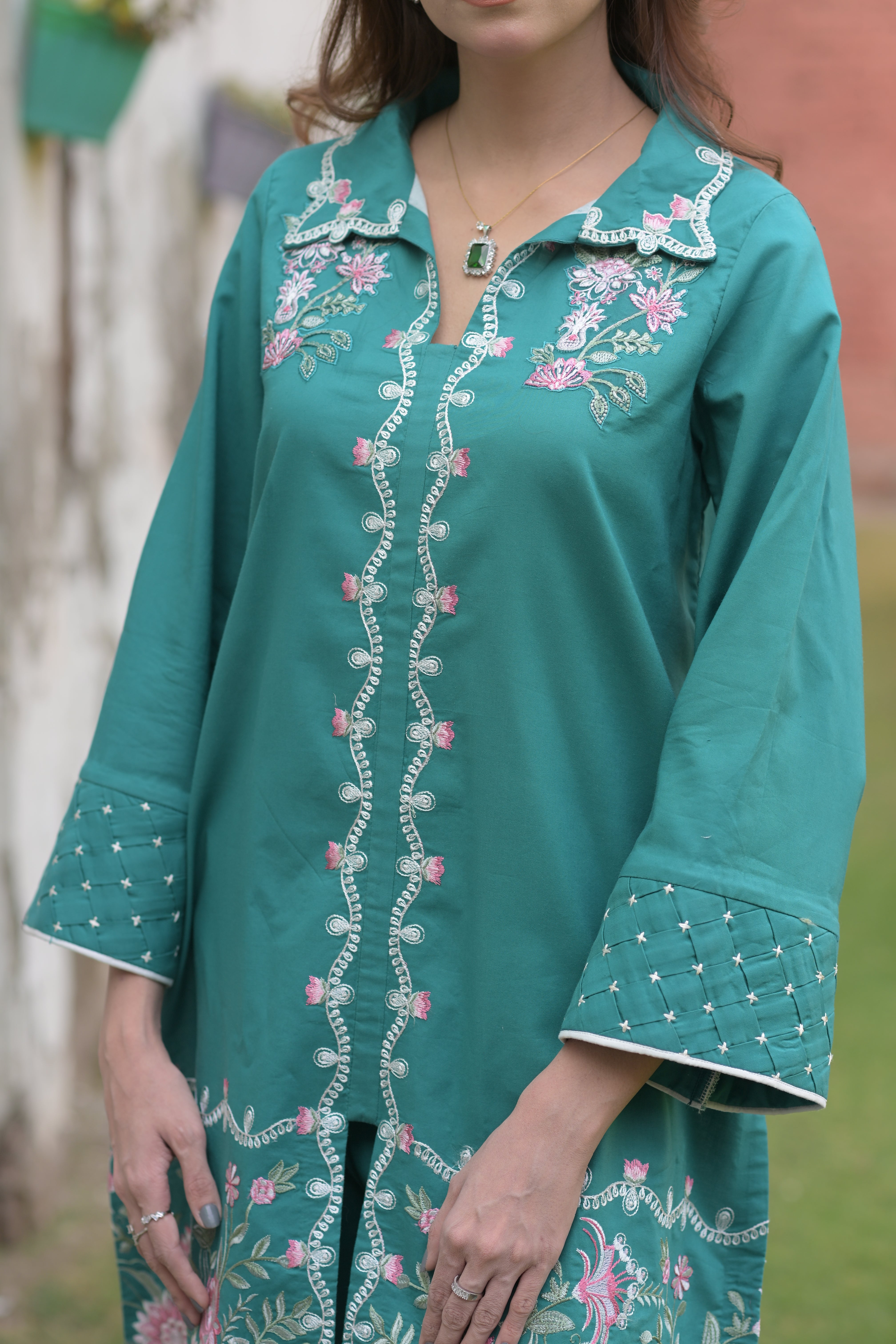 Miraal Emerald - Embroidered Co-ord Set