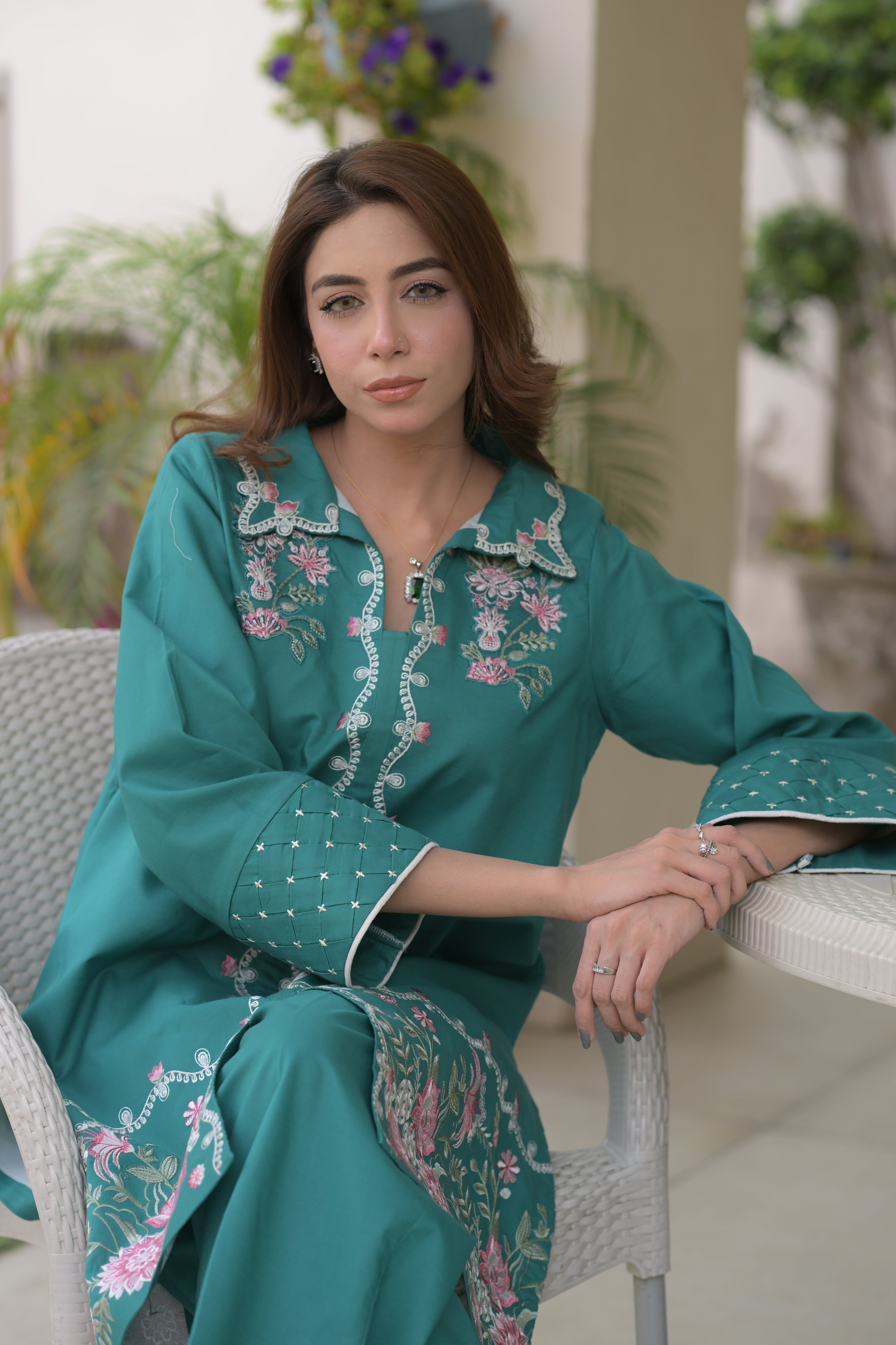Miraal Emerald - Embroidered Co-ord Set