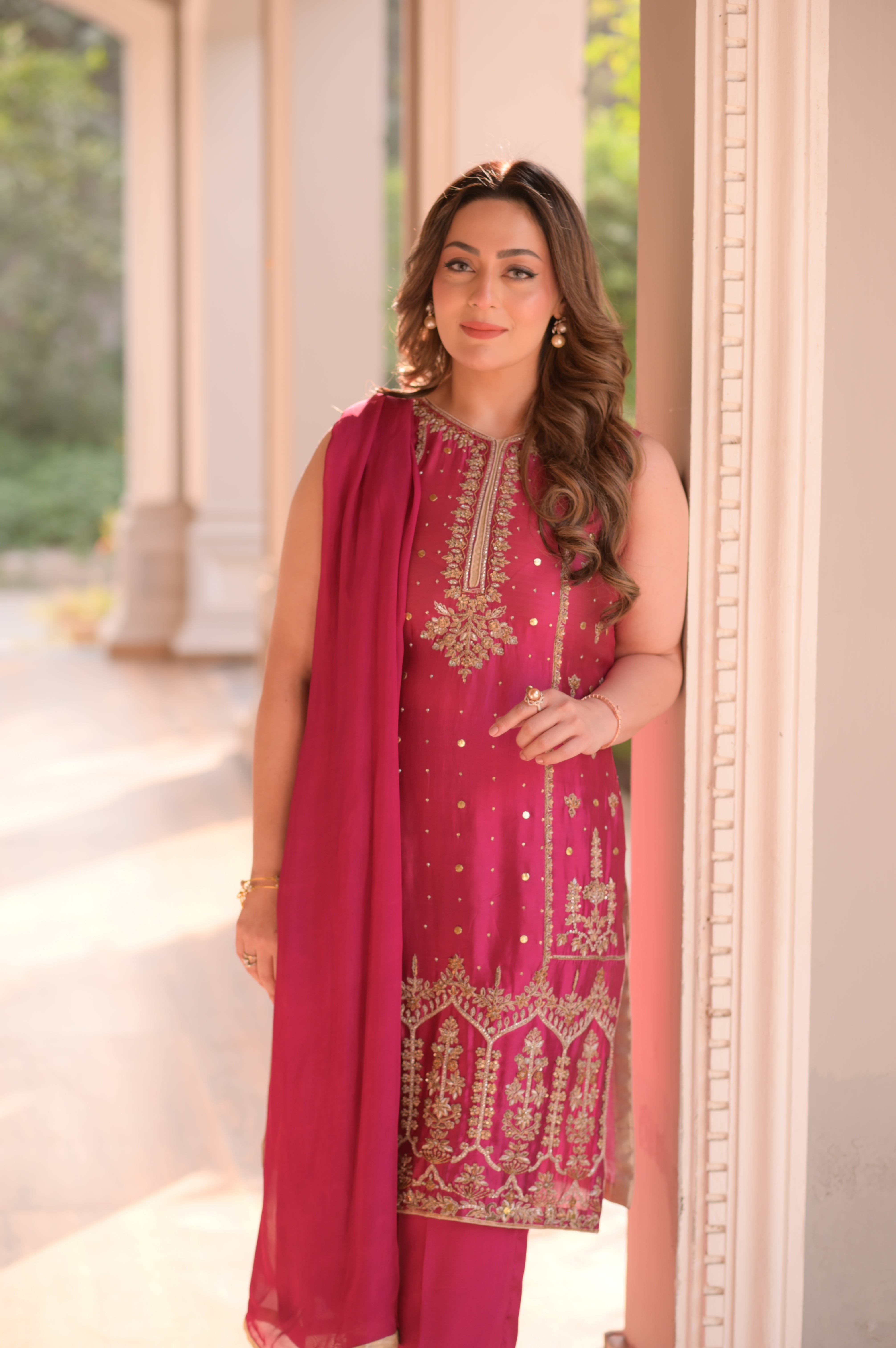 MEEM – Fuchsia Tissue Silk