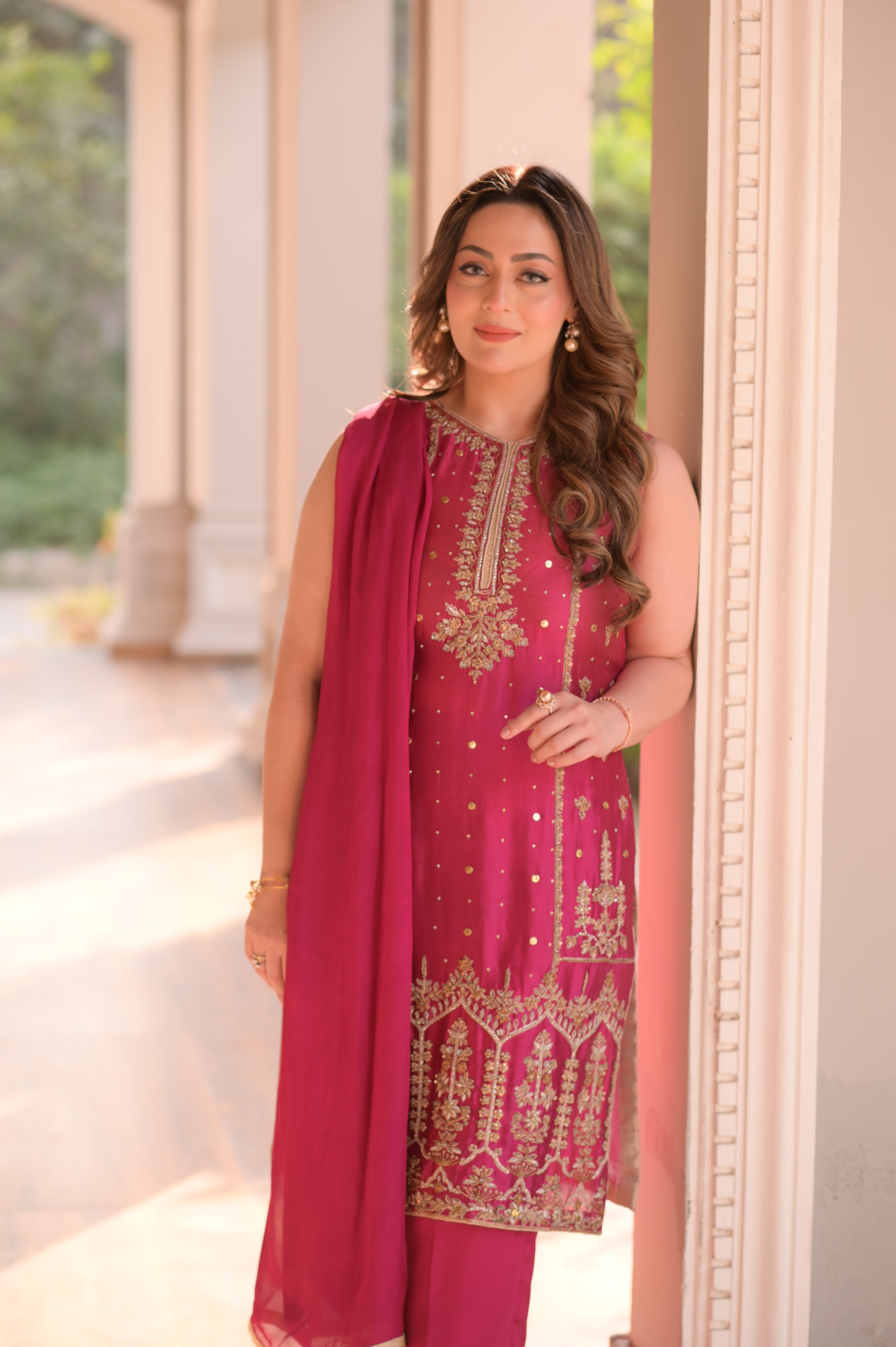 MEEM – Fuchsia Tissue Silk