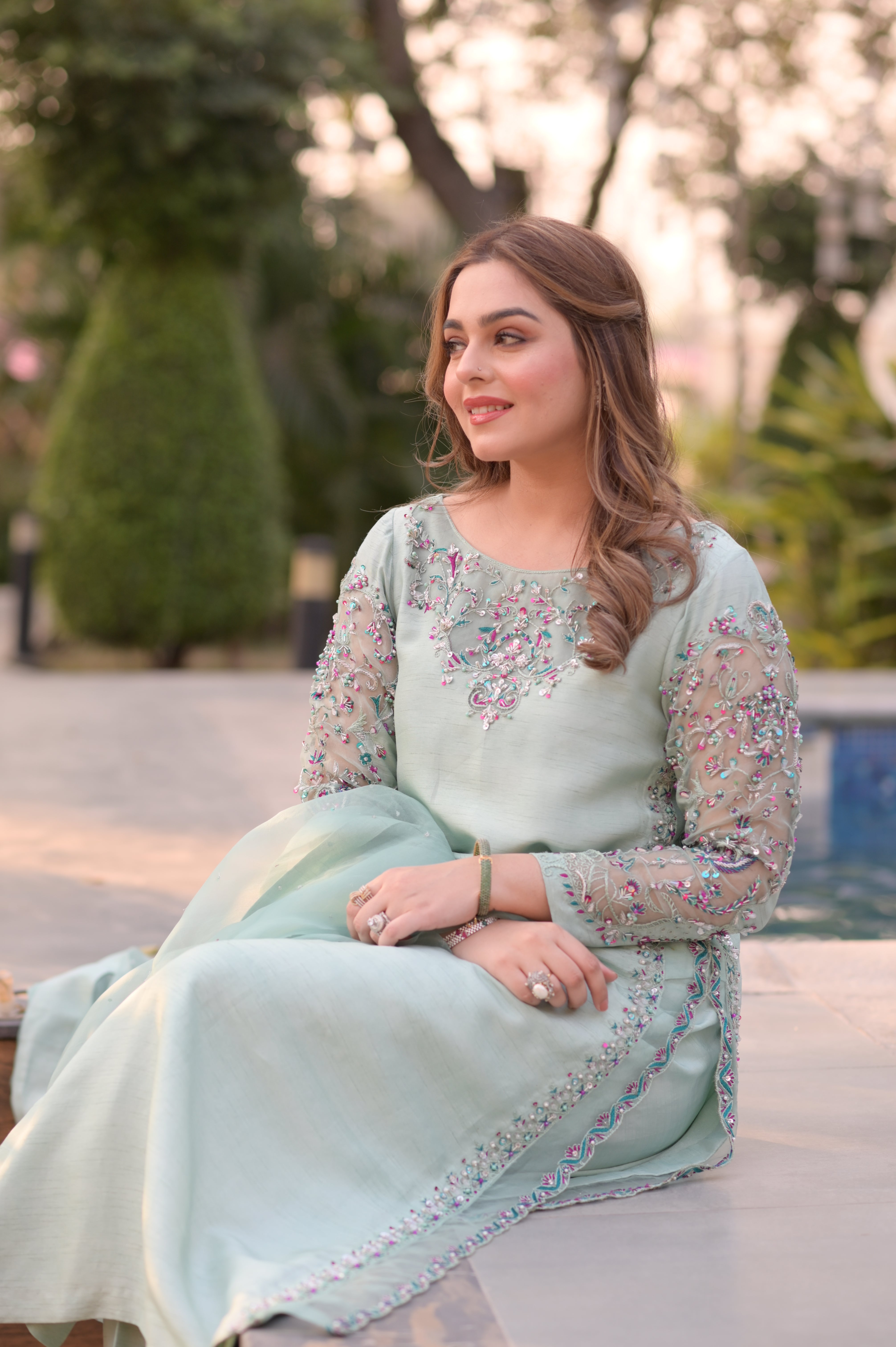 Zarnish-e-Noor  Korean Raw Silk